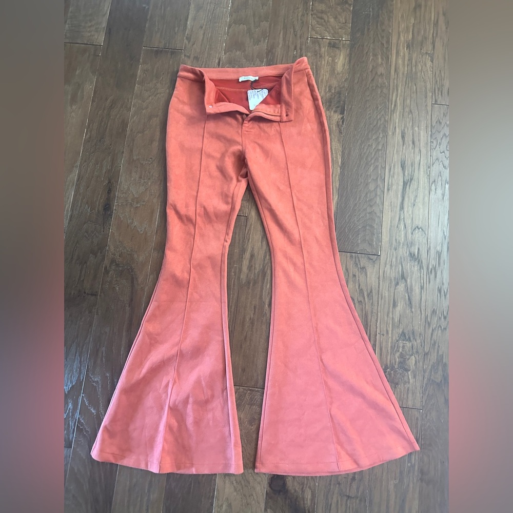 Wisteria Lane Rust Bell Bottom Flare Pants NWT